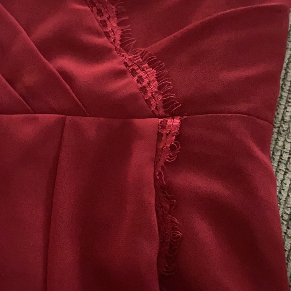 Azazie Tegan Burgundy Bridesmaid Dress - Picture 5 of 9